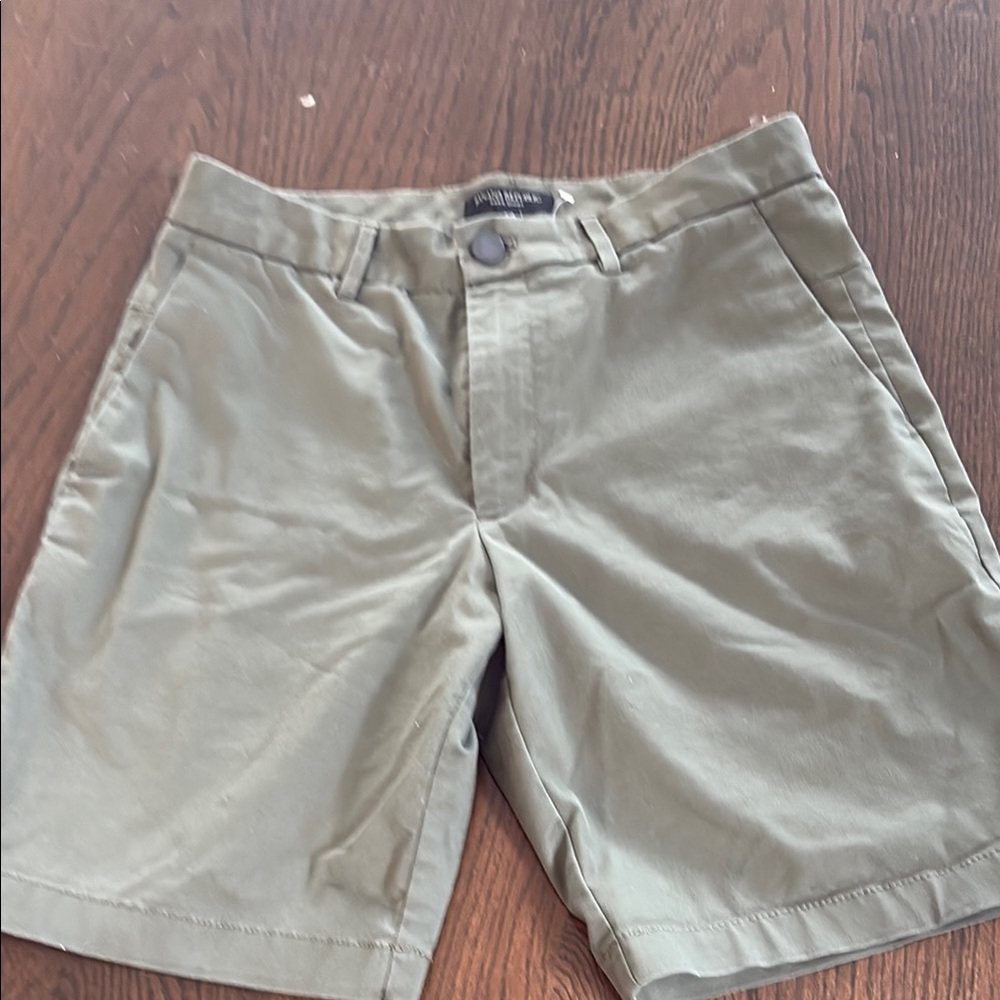 Banana Republic Green Flat Front Shorts Tailored Fit